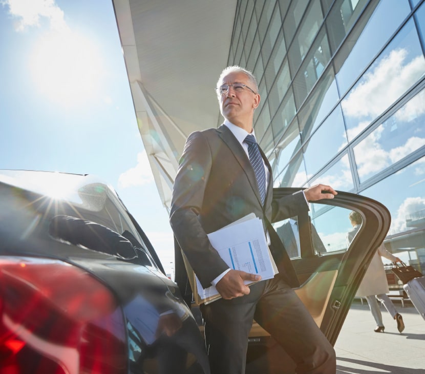 executive chauffeur man at airport